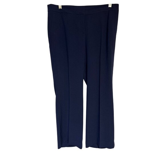 Lafayette 148 Navy Blue Manhattan Straight Leg Trousers Size 6 Womens Business C - Picture 1 of 7